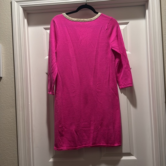 Lilly Pulitzer Devlin Sweater Dress L Pink Gold V-Neck
Long Sleeve - Picture 3 of 3